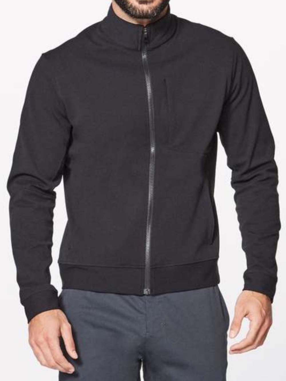 Lululemon Sz M Sojourn Jacket Black Men's Full-Zip Coat Lightweight Classic